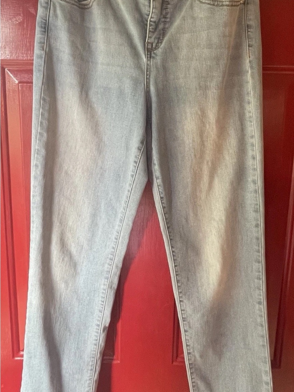 Ella Moss Light Gray Straight Leg Jeans